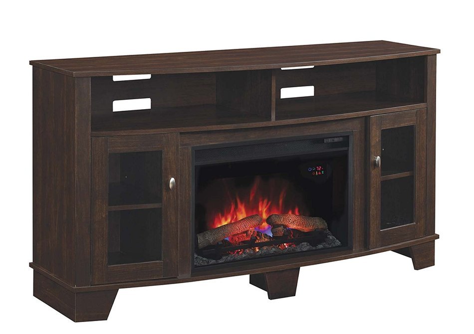 ClassicFlame 26MM4995-NC72 La Salle TV Stand for TVs up to 65", Midnight Cherry (Electric Fireplace Insert sold... N2