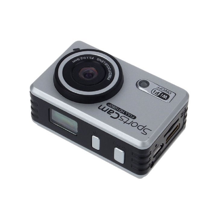 Action Camera, TONSEE F39 HD 1080P WIFI Sports Helmet Camera 5.0MP Waterproof Camcorder - Silver