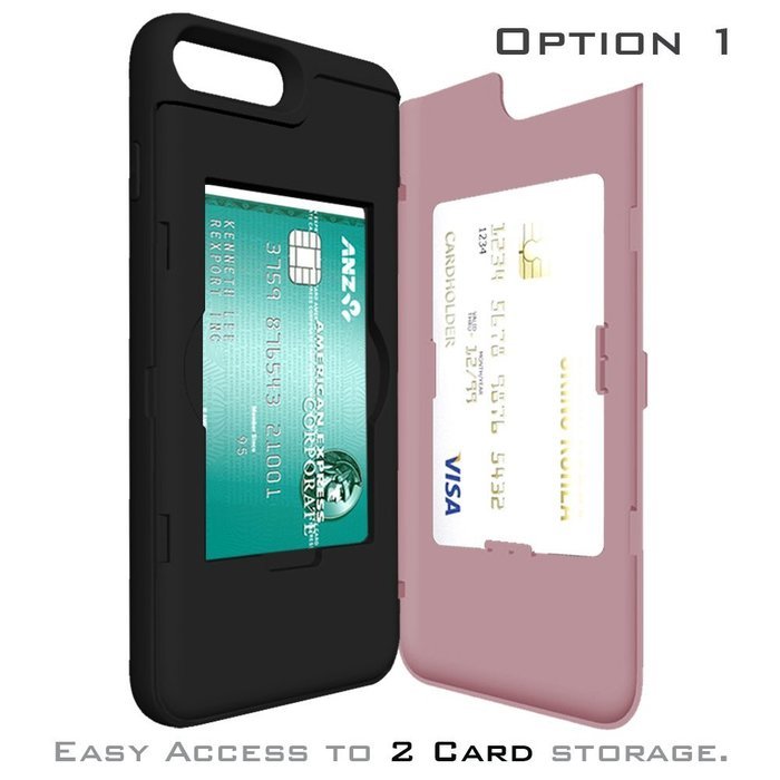 iPhone 7 Plus Case, SKINU [EUREKA] [Metal Slate] [Shockproof] [Dual Layer] [Card Slot] [Drop Protection] [Wallet...