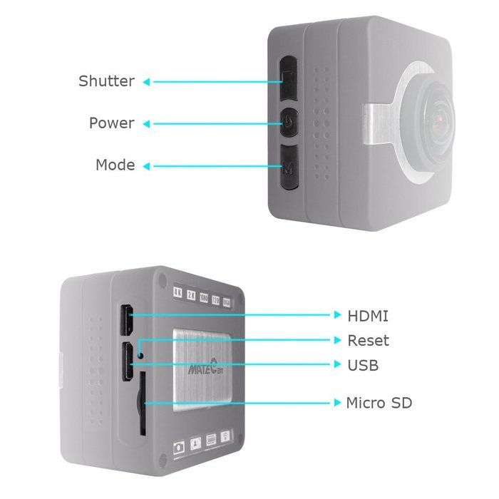MATECam_X1 Wifi APP HD 1080P 4K Bike Helmet Cam Sports DV Action DVR Waterproof Dash Camera