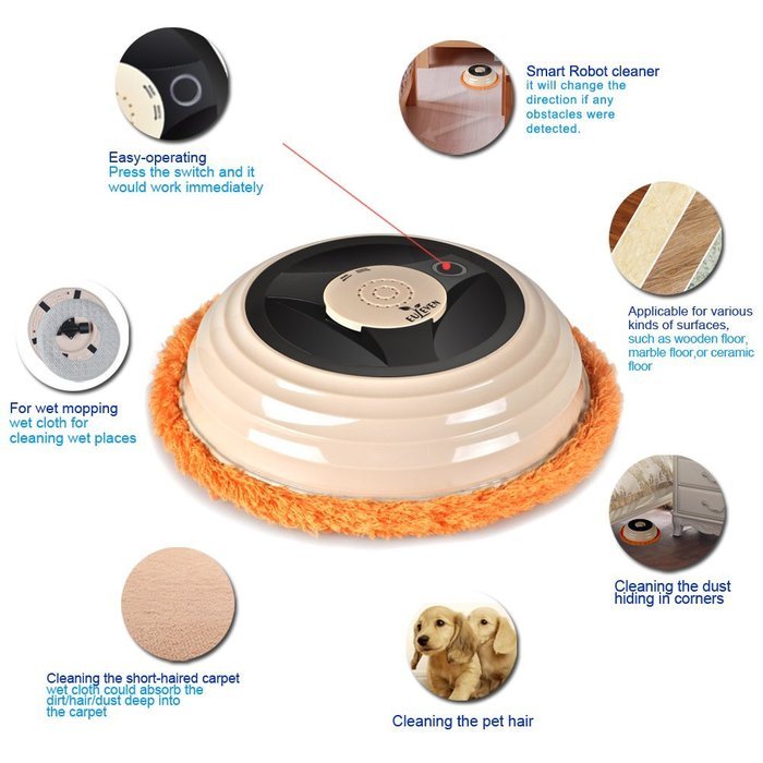 Mopping Robot, Euleven 3059AG ,automatic floor mopping robot with Aroma fragrance & wet and dry mopping ,perfect... N5