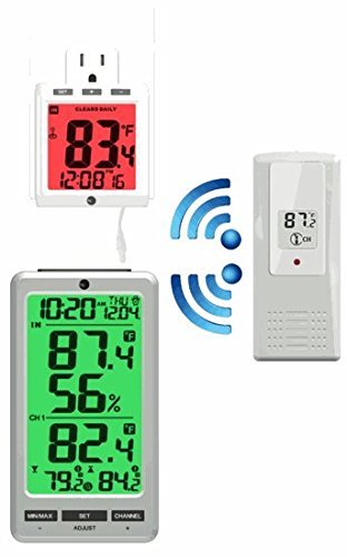 Ambient Weather WS-01T-24C Color Changing Wireless Temperature Night Light with Ambient Backlight with Additional...
