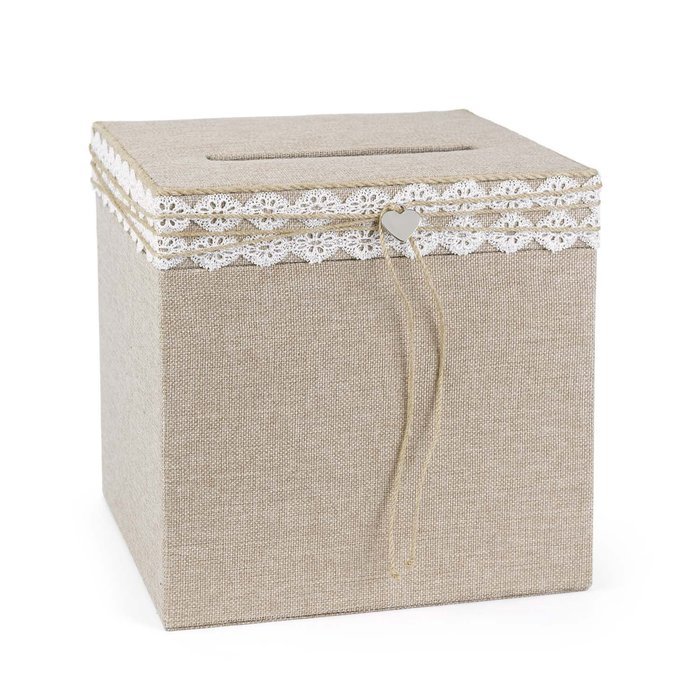 Hortense B. Hewitt 24390 Wedding Accessories Rustic Romance Card Box, Natural