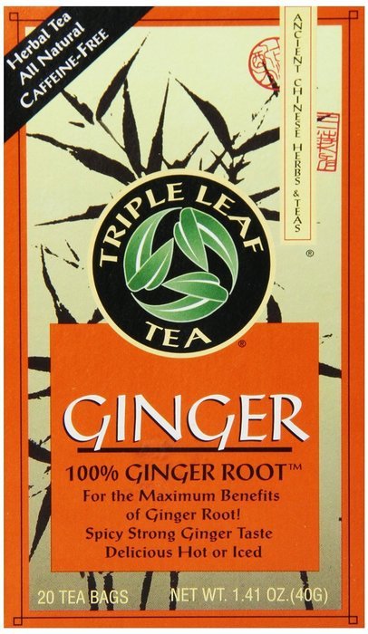 Triple Leaf Tea, Ginger, 20 Tea Bags (Pack of 6) N8