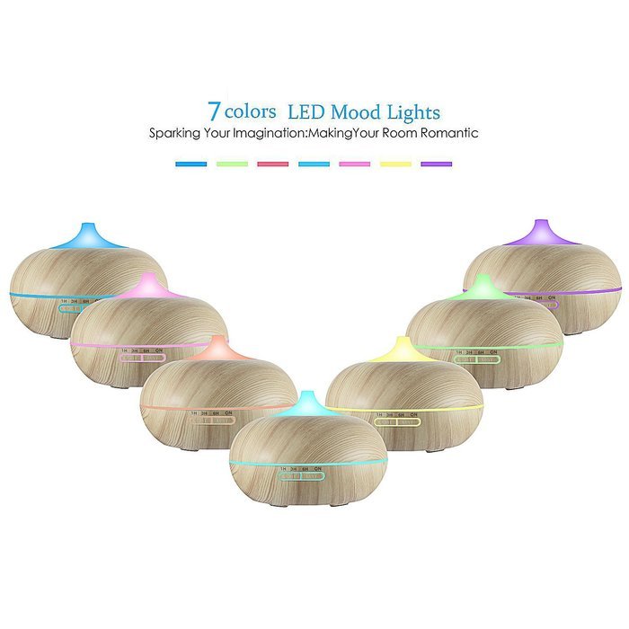 Ultrasonic Essential Oil Diffuser for Aromatherapy, GerTong 300ml Cool Mist Air Humidifier Purifier with 7 Color... N26