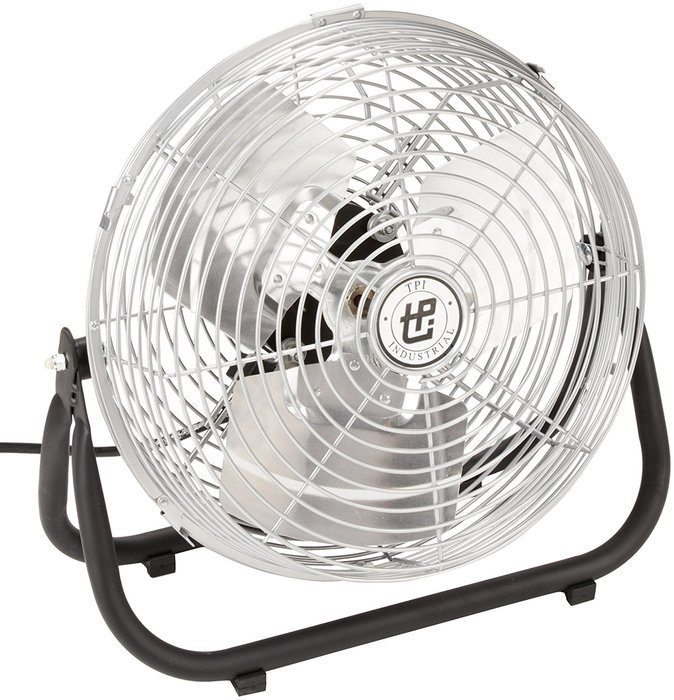 Tpi Workstation Fan - 12" Blade Diameter - -1/12 Hp - Free-Standing - White