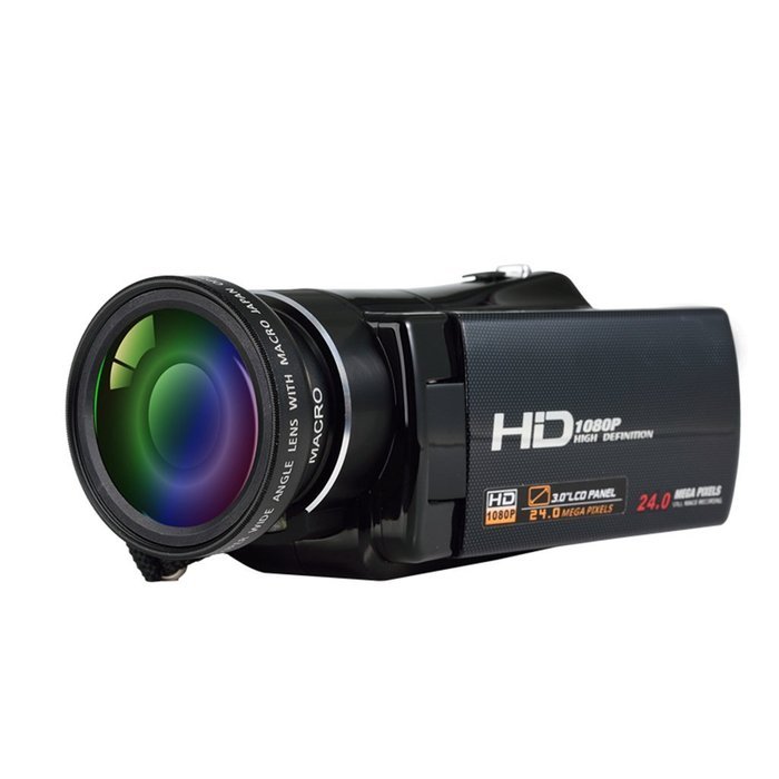 MARVUE 307 Mini Portable Camcorder FHD 1080p Max 24.0 MP 3.0" Screen Support External Fisheye Teleconvertor Wide... N2