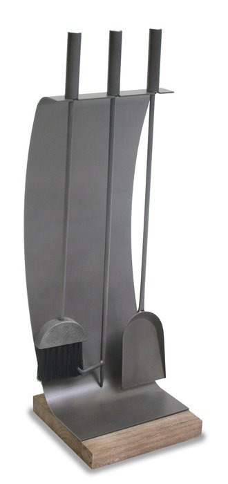 Pilgrim Home and Hearth 18093 Stanton 3 Piece Tool Set, Natural Iron