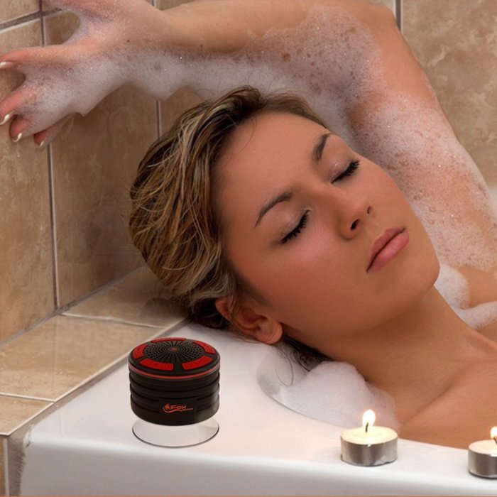 iFox iF013 Bluetooth Shower Speaker - Certified Waterproof. Wireless Speakerphone Pairs To All Bluetooth Devices... N5