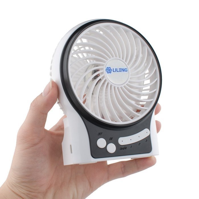 D-FantiX Portable Mini USB Fan Handheld Rechargeable Desktop Fan Personal Cooling Fan with Led Light Battery /... N18