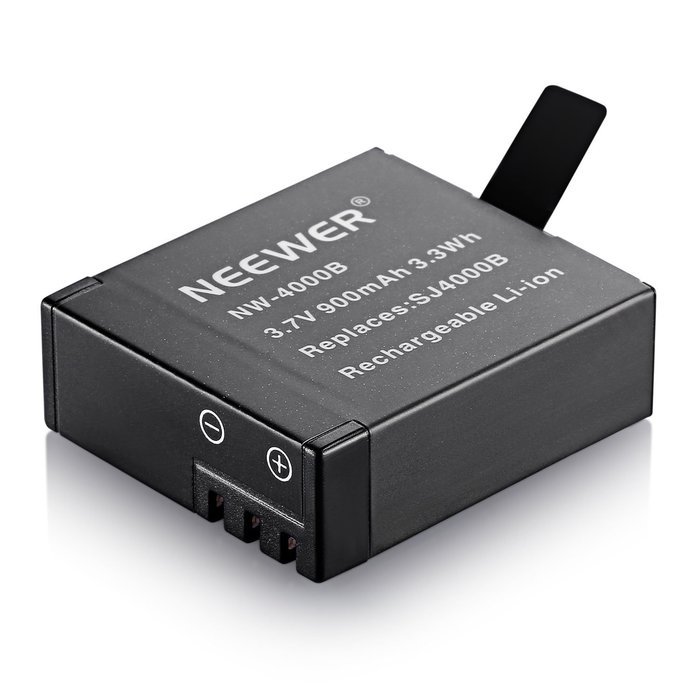 Neewer&reg; USB Dual Battery Charger with (2 Pack) 900mAh Replacement Battery for SJ4000/5000/6000/7000 of RioRand... N5