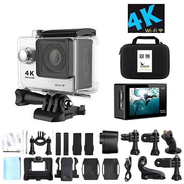 JZHY 4K Wifi Action Camera Waterproof Ultra HD Sports Cam 2 inch Screen 12MP Super Wide Angle Lens with Carrying... N2