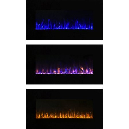 Trademark Global Northwest LED Fire and Ice Electric Fireplace with Remote - 36 Inch - 80-2000A-36 N4