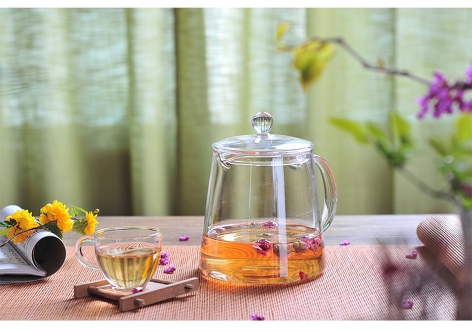 Xiazhi High Borosilicate Glass Teapot ,Glass Teakettles Stovetop Safe 1100ml N4