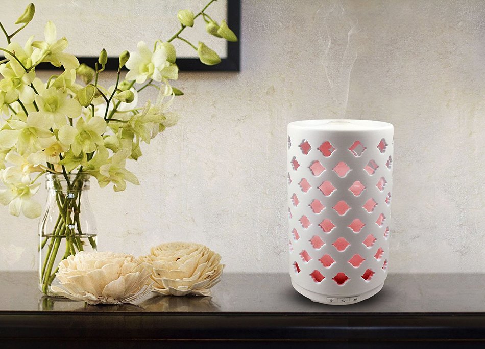 AimCare Ultrasonic Marie Ceramic Cool Mist Aroma Aromatherapy Oil Diffuser Humidifier with Waterless Auto Shut-off... N5