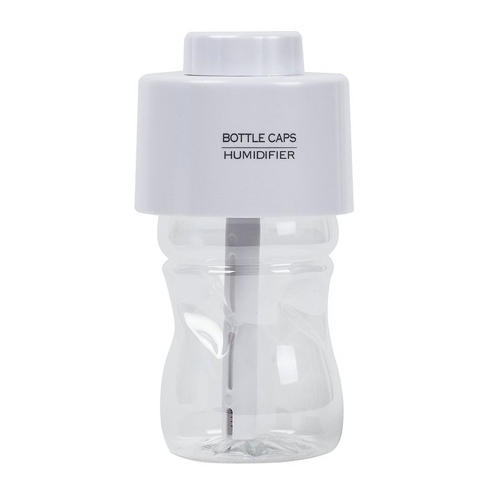 Ibepro&reg; Portable Bottle Cap Air Humidifier with Bottle for Office Home Travel (White) N3