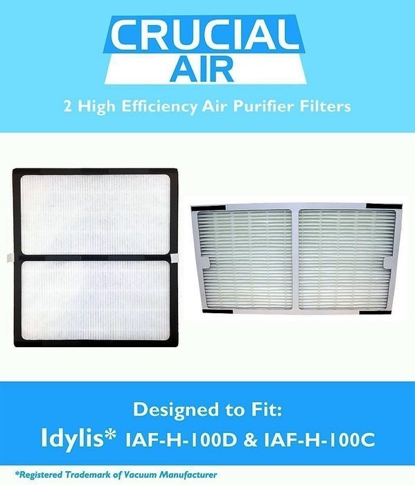 Idylis C & D HEPA Air Purifier Filters - Part # IAF-H-100D & IAF-H-100C N5