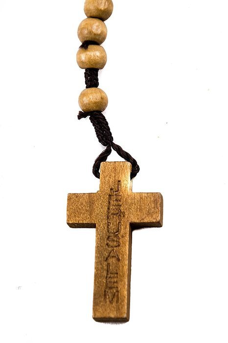 Unique Catholic Praying Rosary Jesus Crucifix Jerusalem Olive Wood Beads 12.4" N2