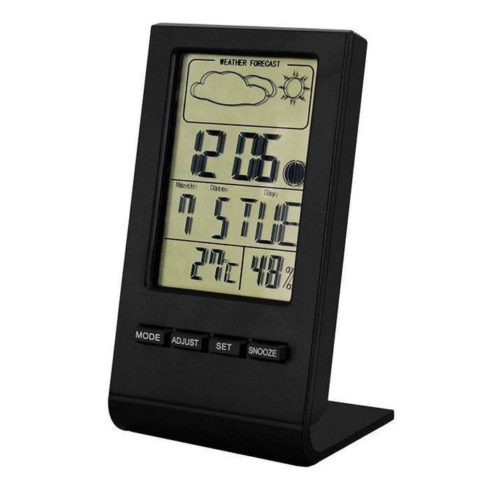 VersionTech Multi-functional Thermohygrometer Indoor Humidity Monitor Digital Hygrometer with Alarm Clock N5