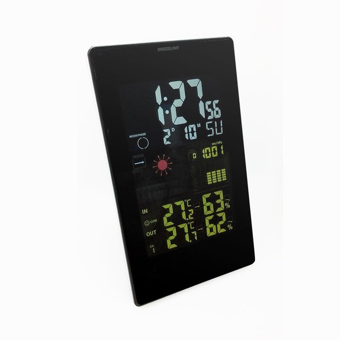 Protech 8 in 1 Multifunction Wireless Weather Station Clock Forecast Station Digital Thermometer With Indoor Outdoor... N15