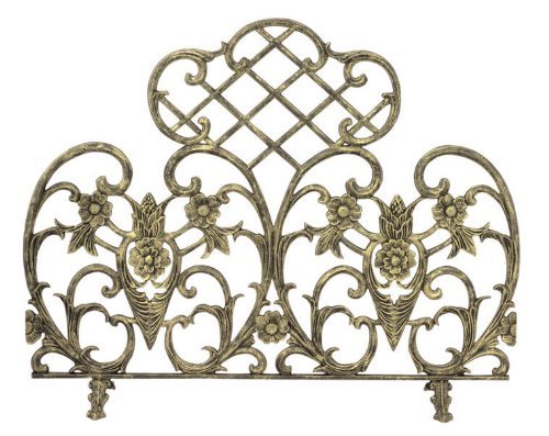 Single Panel Antique Gold Cast Aluminum Screen