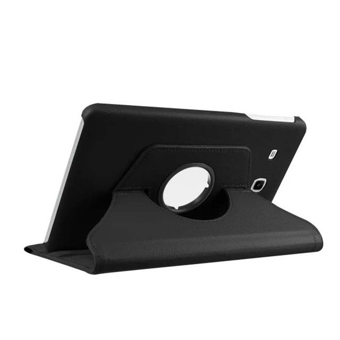 Generic Case for Galaxy Tab E 9.6-Inch T560 T561, 360 degree rotation PU Leather Slim Protective Case Cover (black) N10