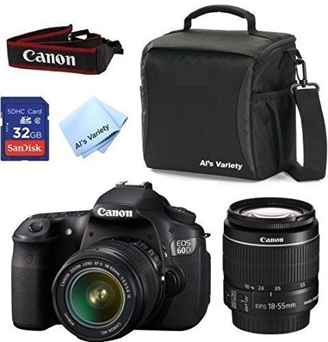 Canon EOS 60D Camera Body with Canon 18-55mm IS II + Al&rsquo;s Variety Deluxe Gadget Bag + 32GB Bandwidth Memory Card...