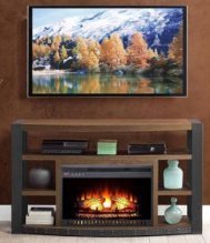 Whalen Media Electric Fireplace for TVs up to 65", Brown