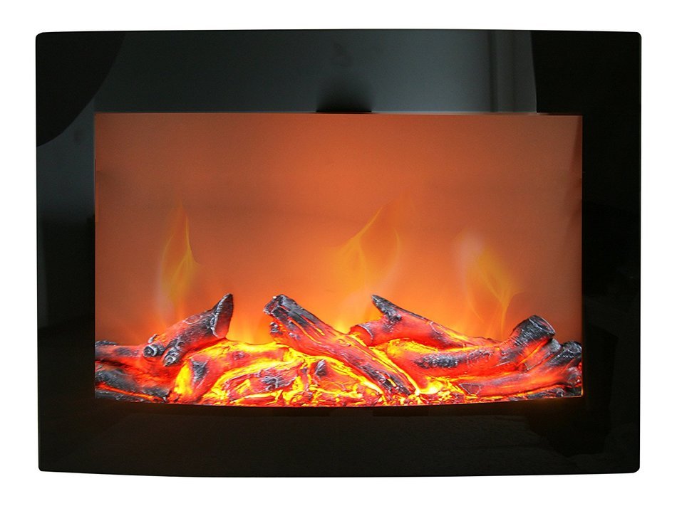 Daniel 24" Curved Wall Mount Electric Fireplace