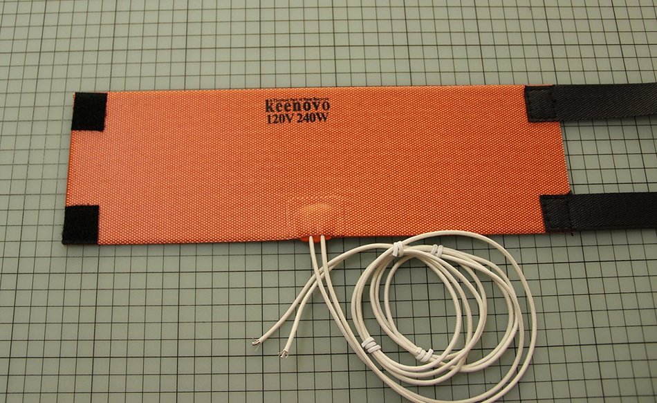 Nitrous Bottle Heater 4" x 12 1/2" 120V 240W KEENOVO Flexible Silicone Heater N4