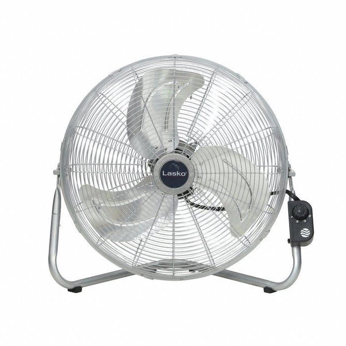 20" Carry Handle High Velocity Floor Fan, Silver