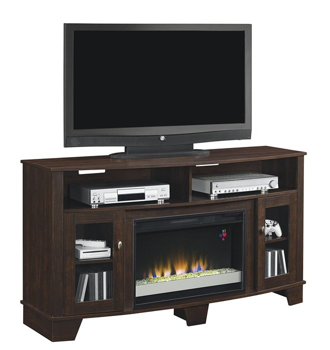 ClassicFlame 26MM4995-NC72 La Salle TV Stand for TVs up to 65", Midnight Cherry (Electric Fireplace Insert sold... N4
