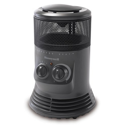 4 Pack Bundle of Honeywell HZ-0360, Honeywell 360 Surround Fan Forced Heater (Black)