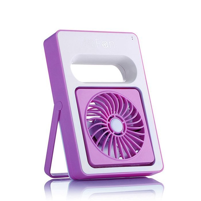 Portable Rechargeable Fan, Megadream Mini Personal Wireless Electric Round Desk Fan LED Lights 3 Modes Wind Adjustable... N2