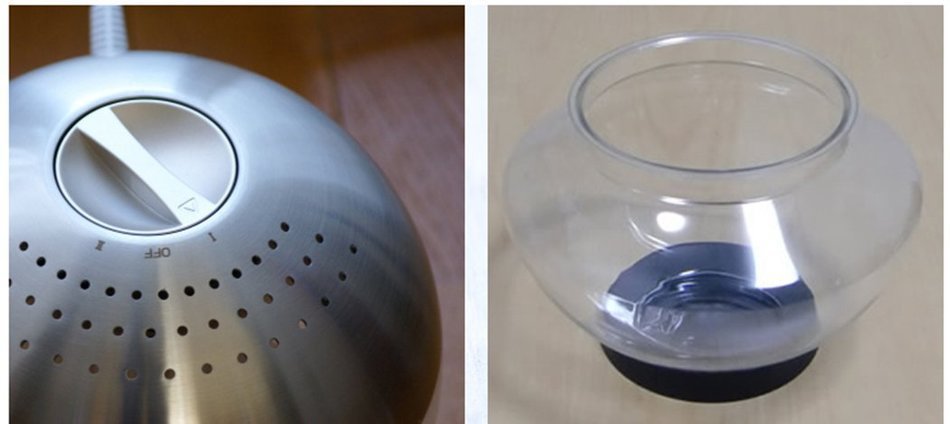 HOMY 1L Water-Based Stainless Steel Air Purifier Humidifier Air Cleaner with 27 LED Night Light N4