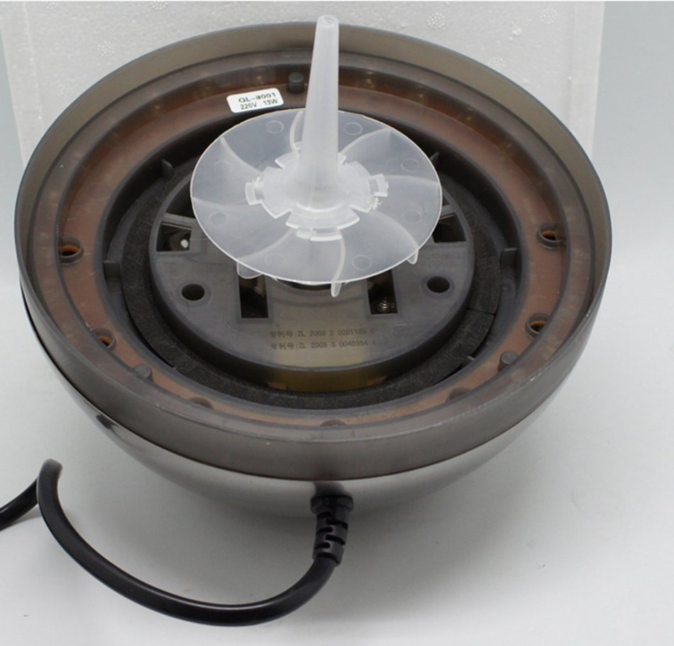 HOMY 1L Water-Based Stainless Steel Air Purifier Humidifier Air Cleaner with 27 LED Night Light N5
