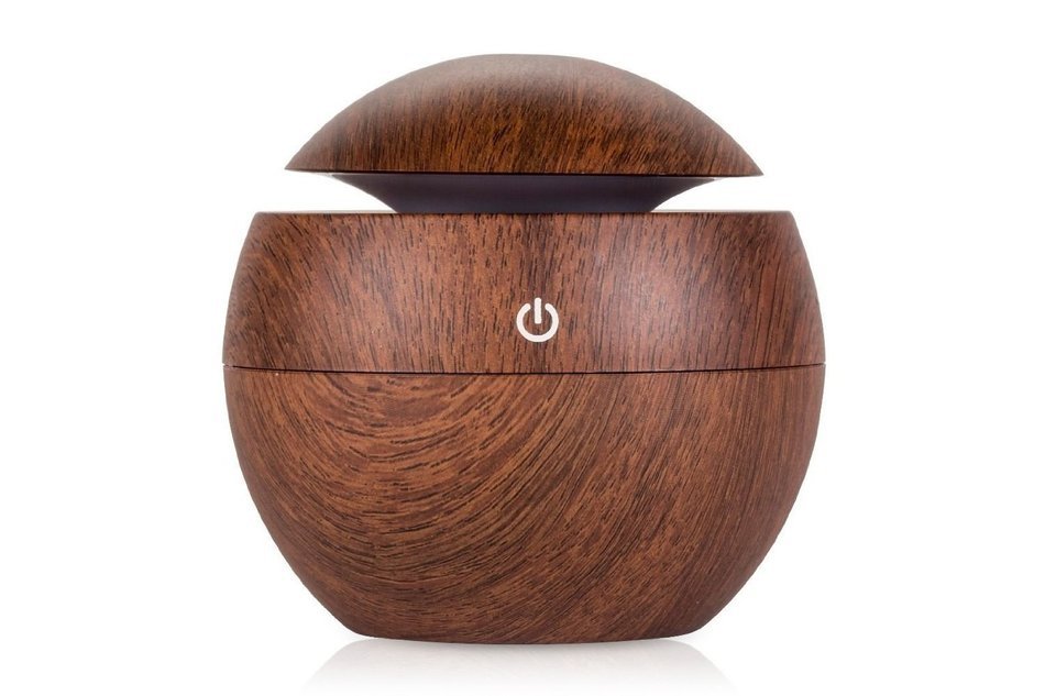 Topc Mini Ultrasonic Aroma USB Wooden Humidifier Portable Essential Oil Diffuser with 6 Color LED light N4