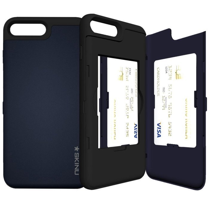 iPhone 7 Plus Case, SKINU [EUREKA] [Metal Slate] [Shockproof] [Dual Layer] [Card Slot] [Drop Protection] [Wallet... N4