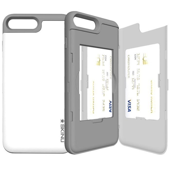 iPhone 7 Plus Case, SKINU [EUREKA] [Metal Slate] [Shockproof] [Dual Layer] [Card Slot] [Drop Protection] [Wallet... N6