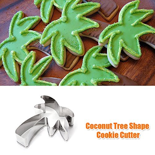 Stainless Steel Coconut Tree Shape Cookie Cutter Cake Baking Mold shopping N2