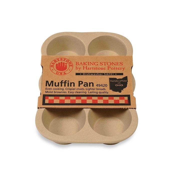Hartstone Pottery 6-Cup Stone Muffin Pan