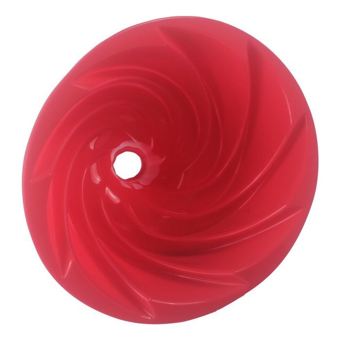 E_Global Red Large Spiral shape Bundt Cake Pan Bread Chocolate Bakeware Silicone Mold N4