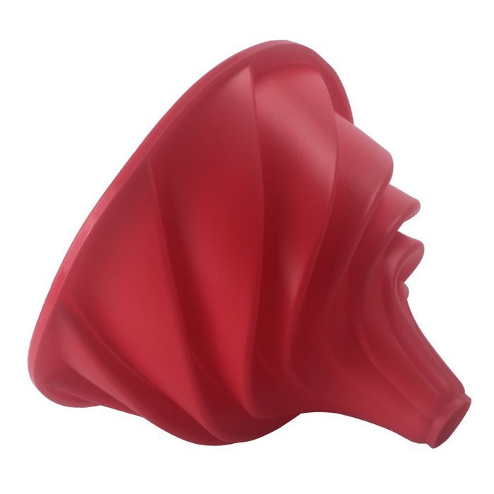 E_Global Red Large Spiral shape Bundt Cake Pan Bread Chocolate Bakeware Silicone Mold N5