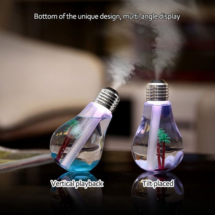 LifBetter 400ml Ultrasonic Mist Humidifier Very Quiet USB Air Purifier with 7 Gradually Changing Color Lights... N5
