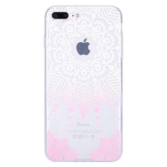 iPhone 7 Plus Case, PHEZEN Henna Mandala Floral Design [Scratch Resistant] Clear TPU Bumper Case Soft Rubber Gel... N12