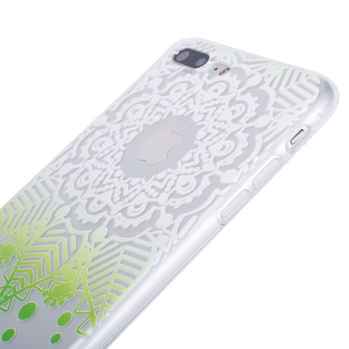 iPhone 7 Plus Case, PHEZEN Henna Mandala Floral Design [Scratch Resistant] Clear TPU Bumper Case Soft Rubber Gel... N13
