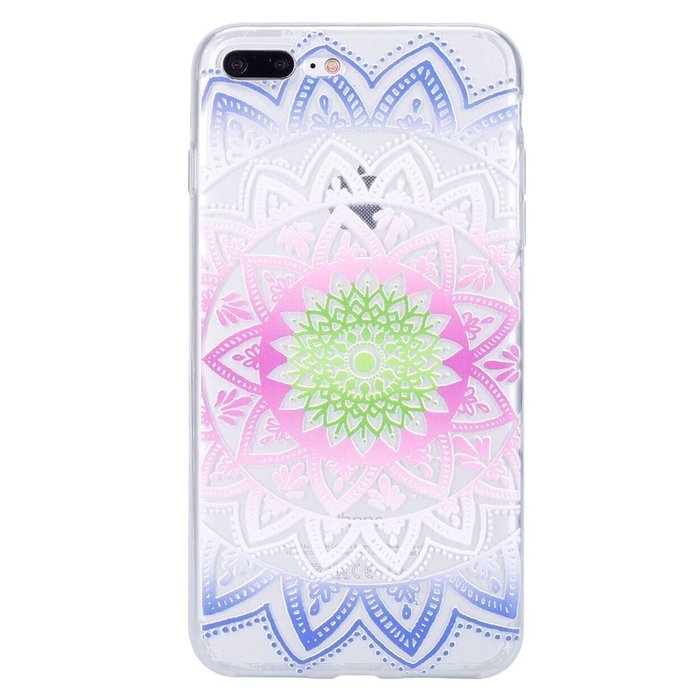 iPhone 7 Plus Case, PHEZEN Henna Mandala Floral Design [Scratch Resistant] Clear TPU Bumper Case Soft Rubber Gel... N17
