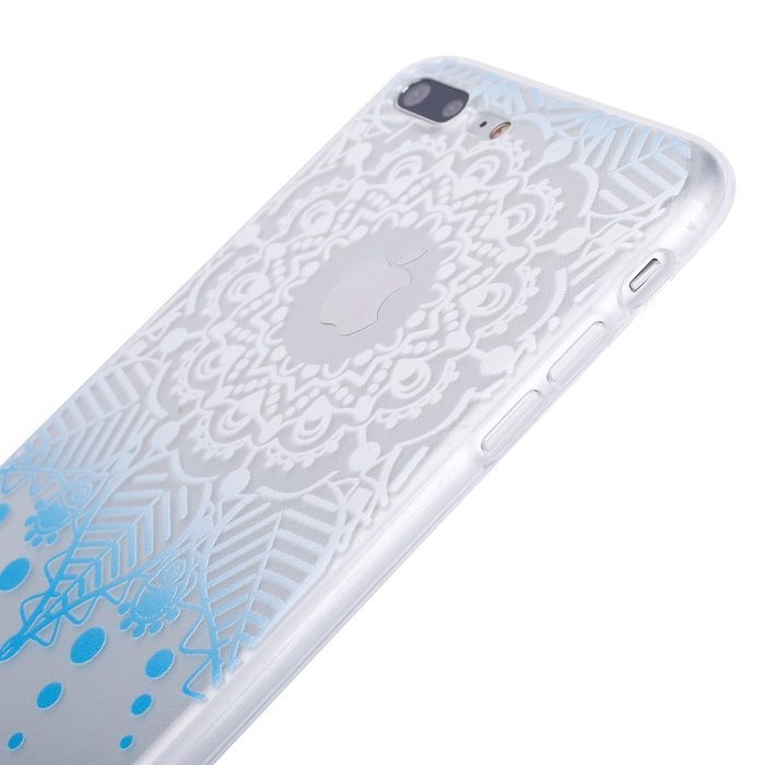 iPhone 7 Plus Case, PHEZEN Henna Mandala Floral Design [Scratch Resistant] Clear TPU Bumper Case Soft Rubber Gel... N19