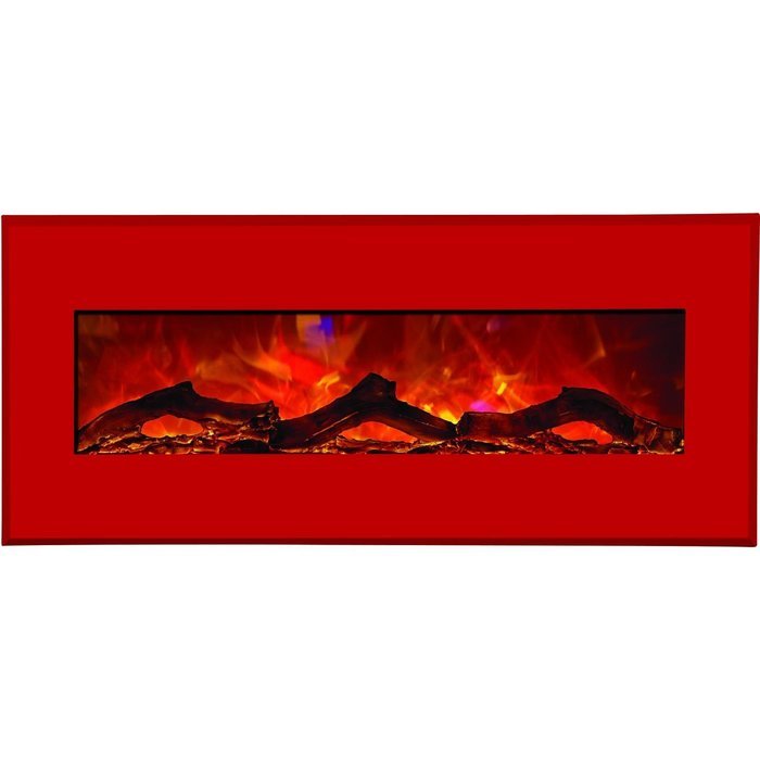 Amantii Advanced Series Wall Mount/Built-In Electric Fireplace with Coastal Blue Steel Surround, 58 Inch N17