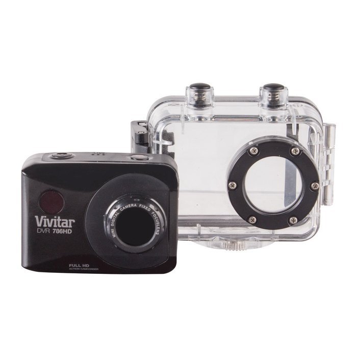 Vivitar DVR783-SIL 5.1MP Digital Action Camcorder with Bike and Helmet Mount (Silver)